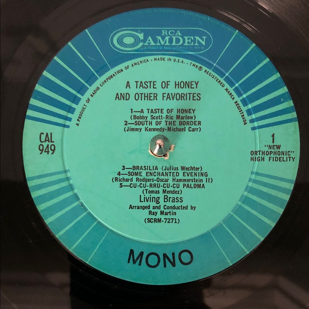 Living Brass ‘A Taste of Honey’ Vinyl Record Album 1966